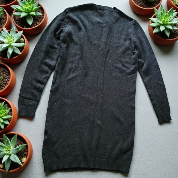 Jacqueline DeYong Sz Small Black Crew Neck Midi Sweater Dress - Picture 4 of 4